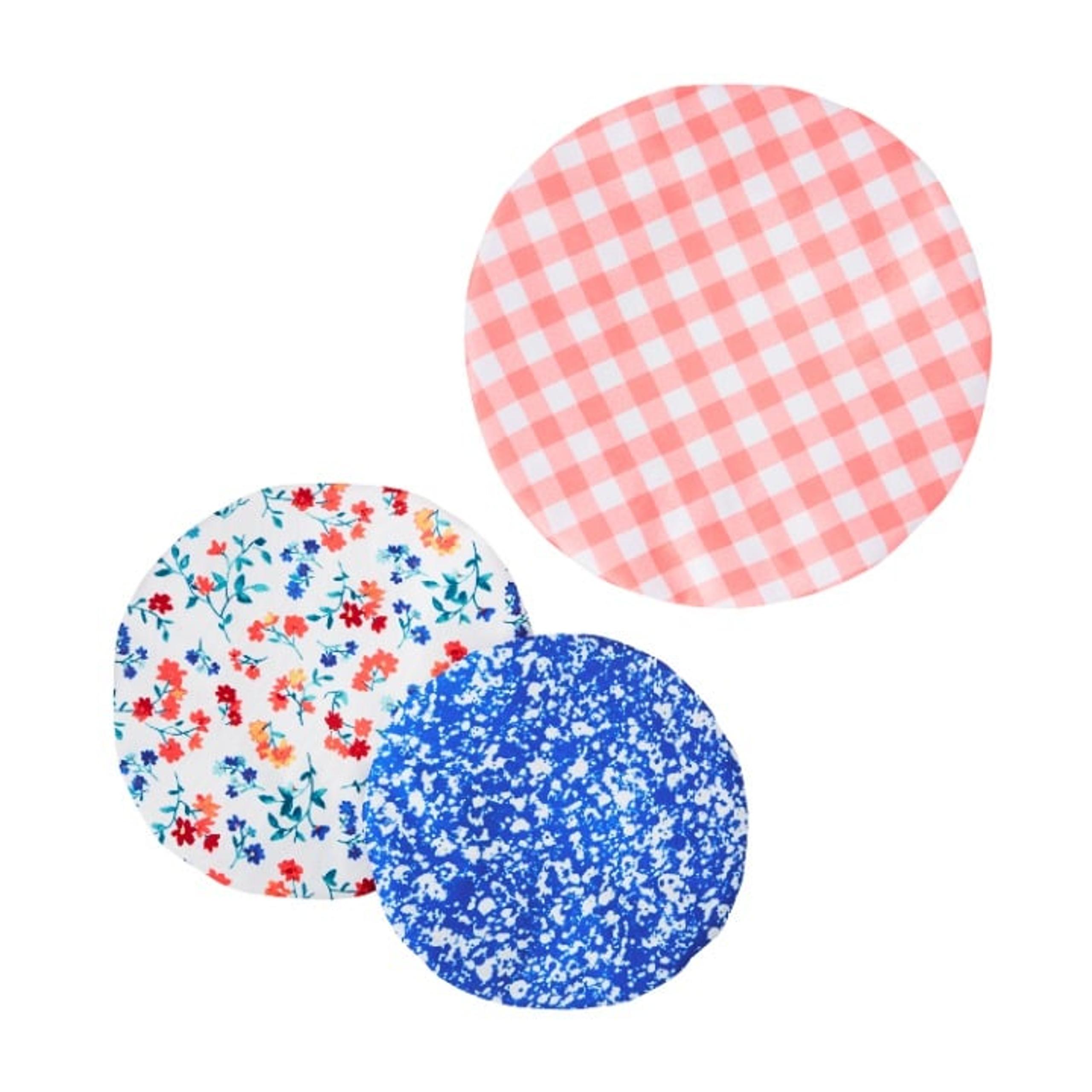 NEW! PIONEER WOMAN SET OF 3 REUSABLE/WASHABLE BOWL COVERS