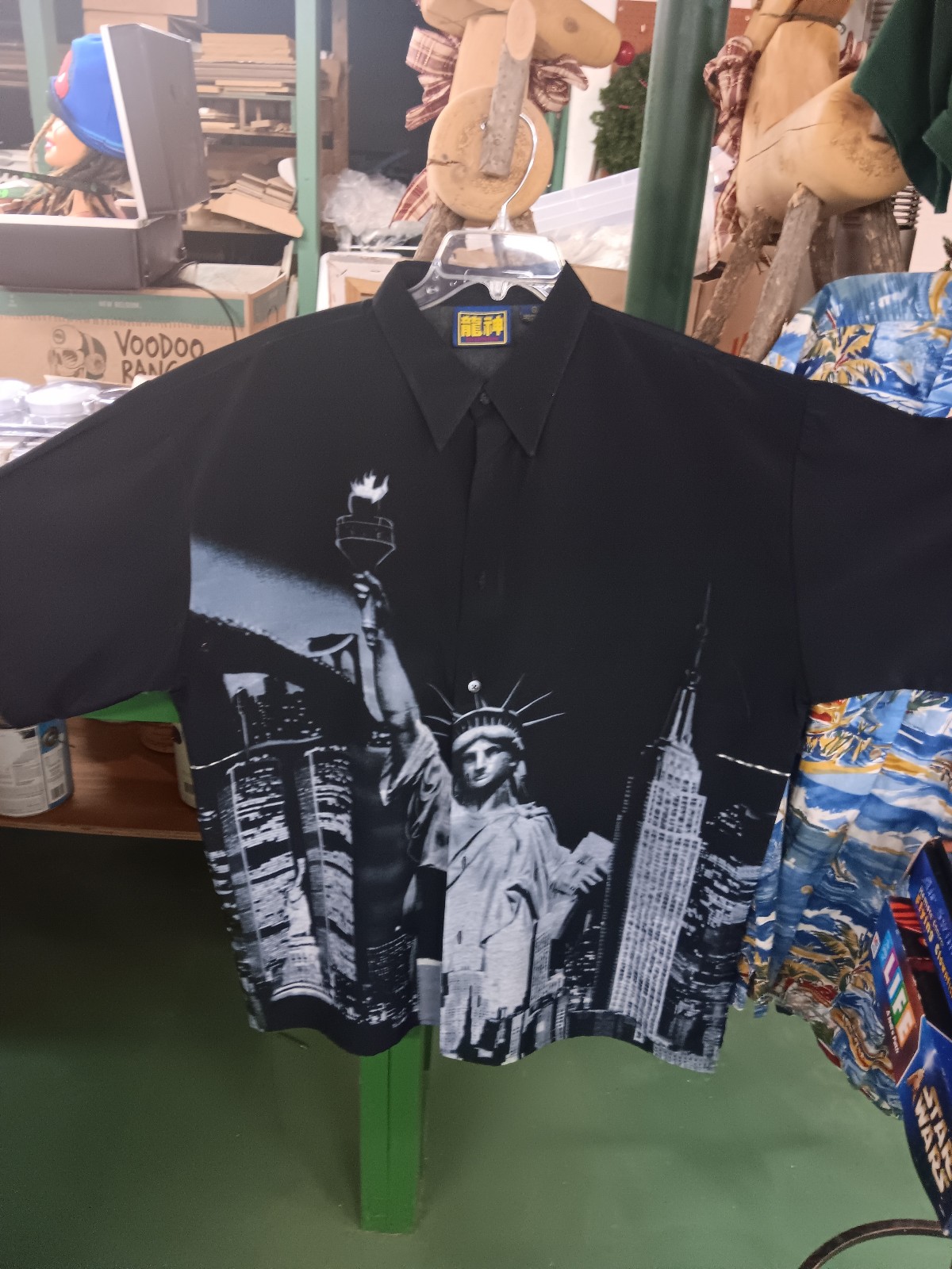 New York Statue Liberty 911 Hawaiian shirt WTC XL