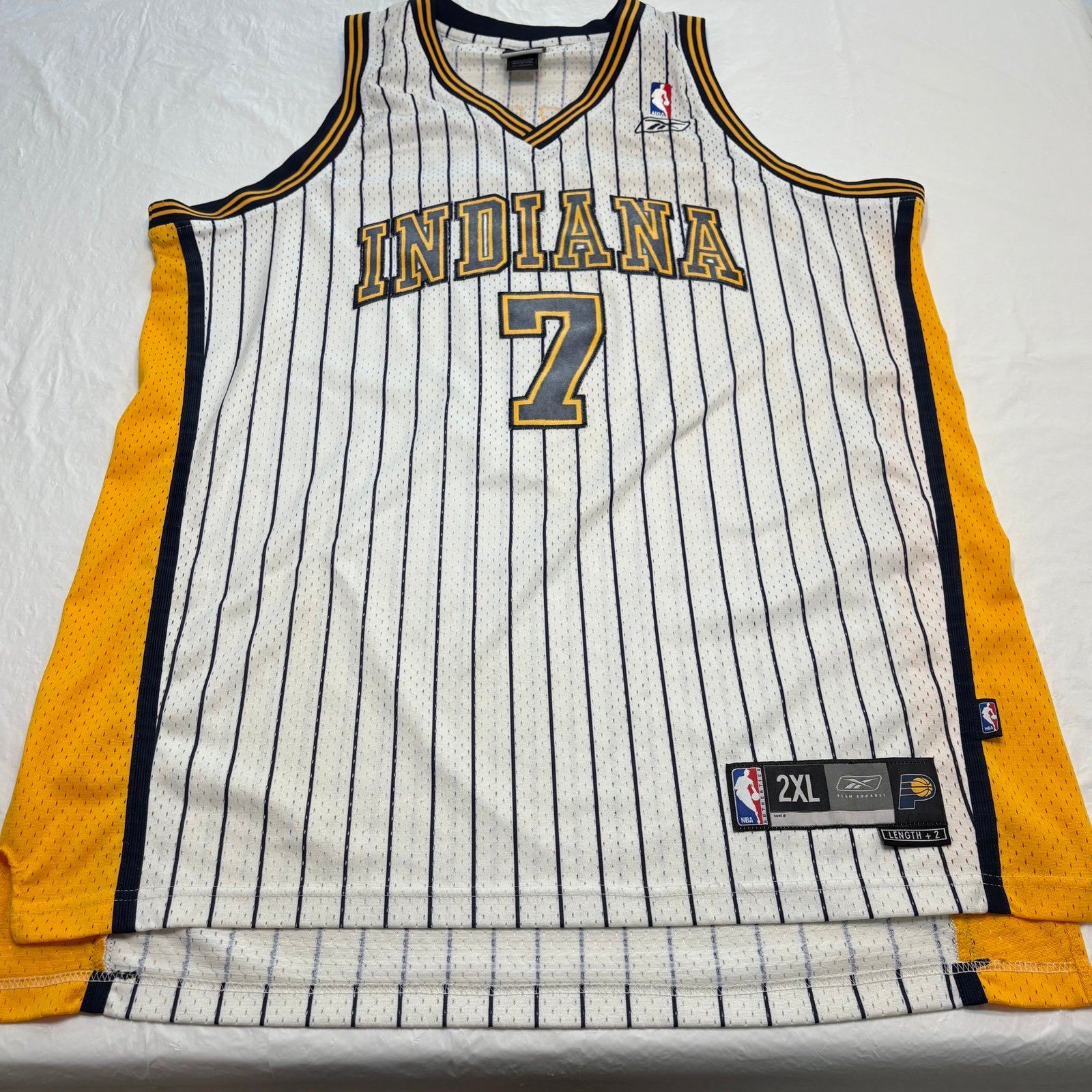 VINTAGE REEBOK NBA JERMAINE O’NEAL INDIANA PACERS JERSEY Men’s 2XL Length +2