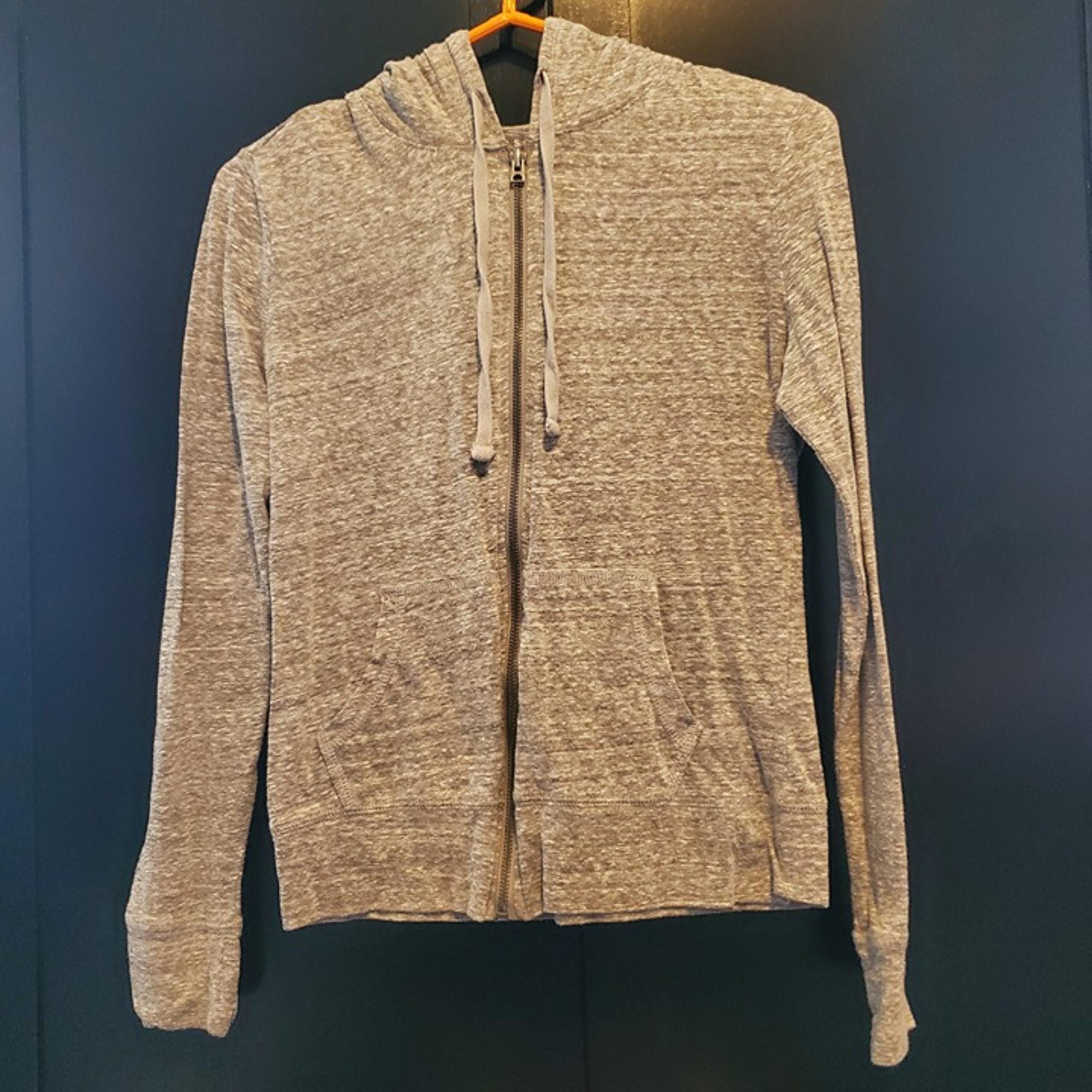 Aeropostale, Zip Up Hoodie, Heather Gray, Size Women's Medium, Slim Fit