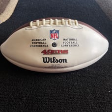 Football Wilson Official AutographeBall San Francisco 49ers #99 DeFOREST BUCKNER