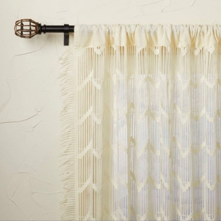 opal house x jungalow zigzag sheer curtain set 2 cream