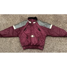 Vintage Rare 1/4 Zip Starter Texas A&M University Puffer Jacket Maroon Size M