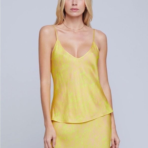 L'AGENCE LEXI CAMISOLE TANK IN LEMON TONIC