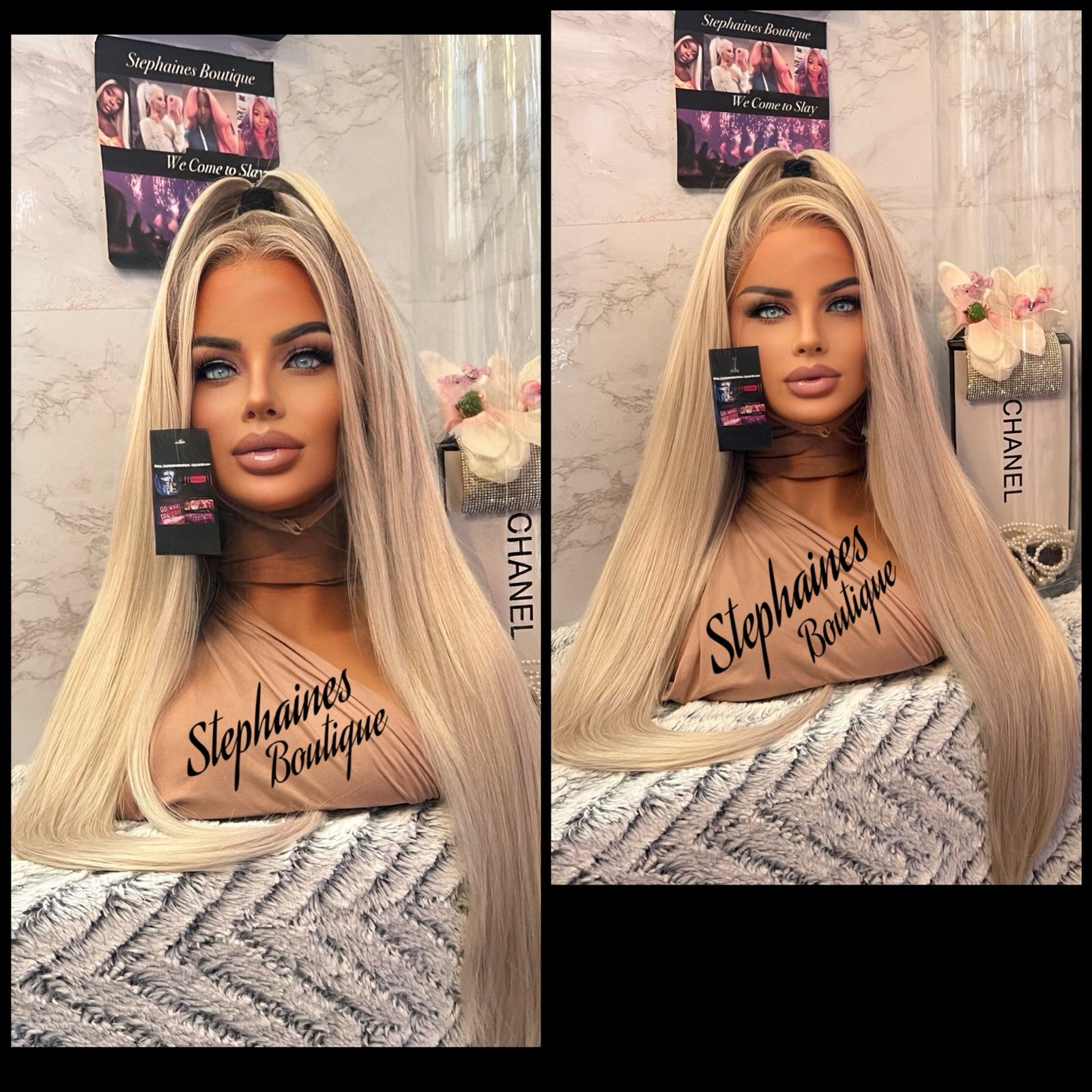 Human Hair Blended Lace front Wig