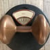 VTG Sears Bathroom Weight Scale Round MCM Atomic Black Gold Speckle 1950s USA