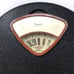 VTG Sears Bathroom Weight Scale Round MCM Atomic Black Gold Speckle 1950s USA