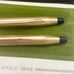 Vintage Cross Pen and Pencil Set 12k Gold Filled Mid Century Modern 60s 70s