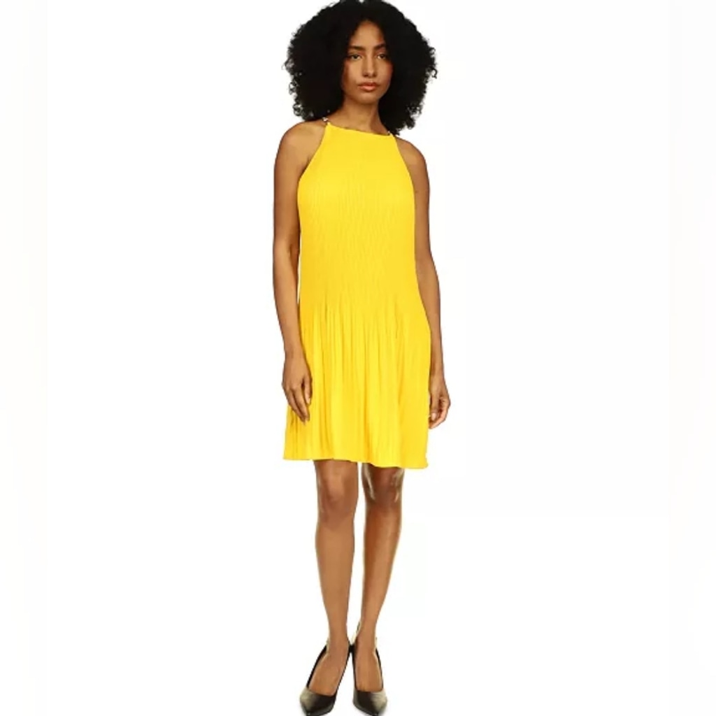 NWTs, Yellow, Michael Kors Sleeveless Women's Dress. Sz S
