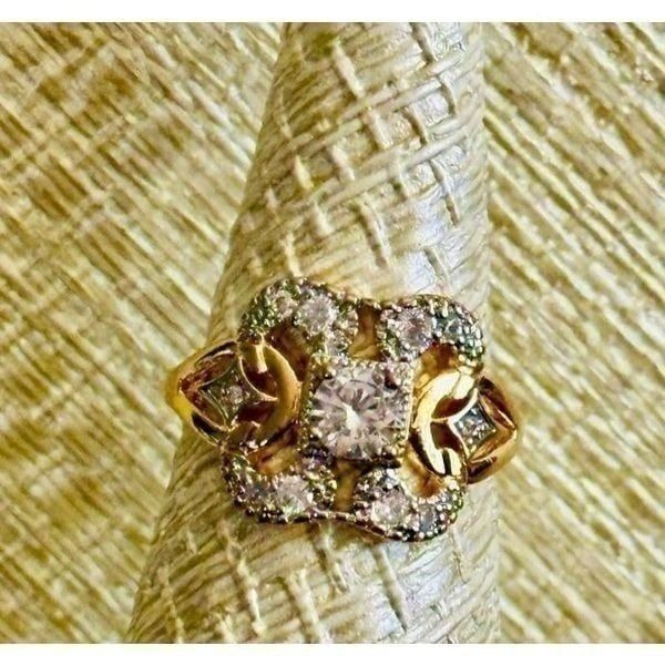 Antique Style 18k Colored Fashion Ring