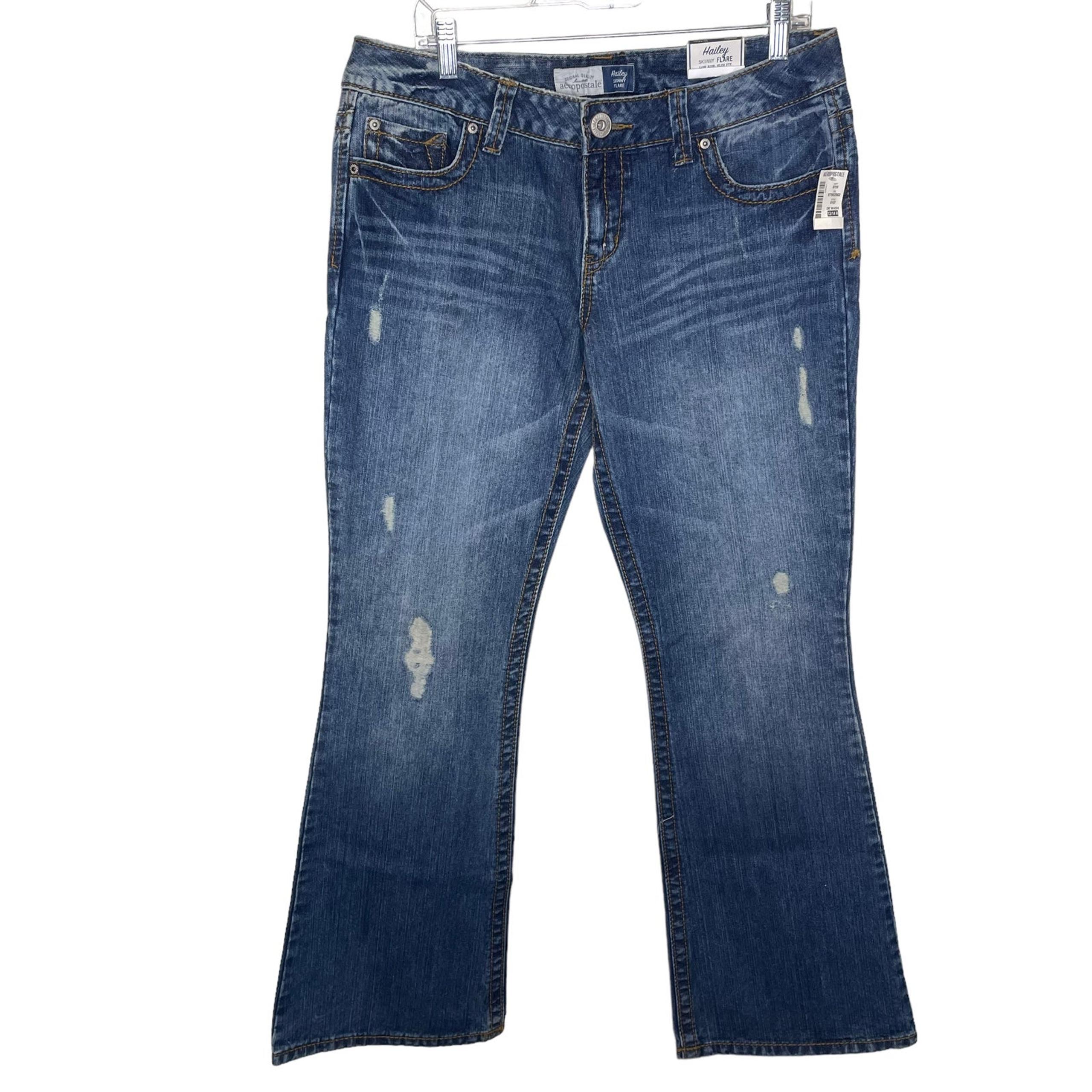 NWT 2000s Aeropostale Hailey Skinny Flare Low Rise Jeans Size 13/14