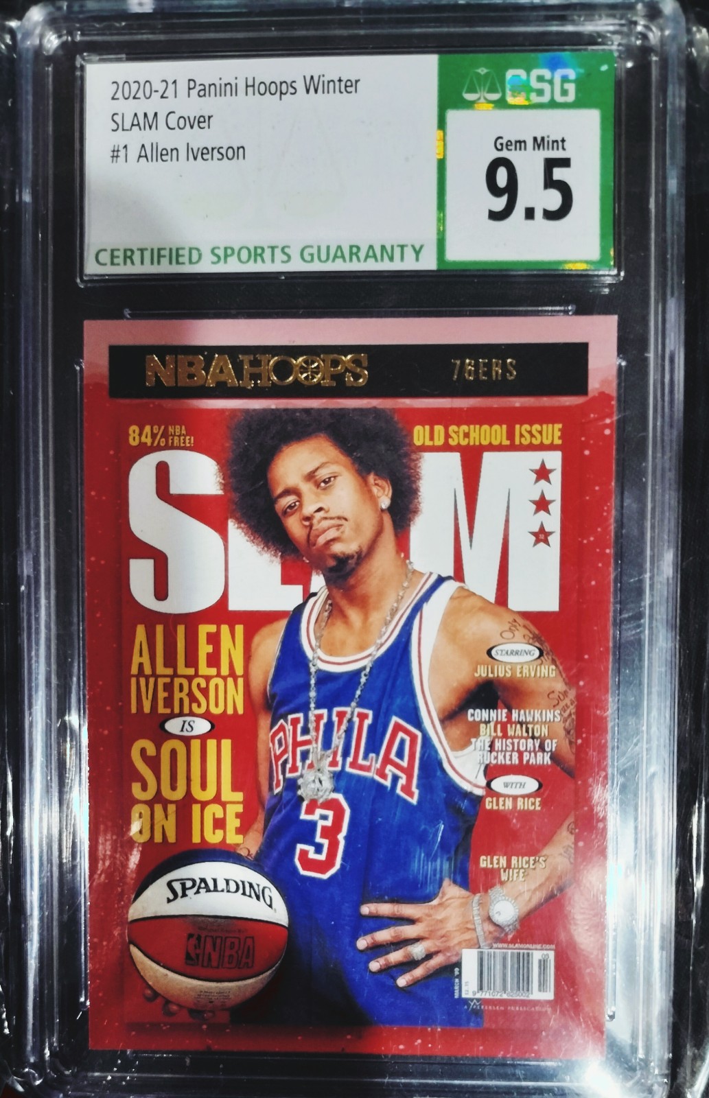 Allen Iverson Panini Hoops Winter Slam Cover #1 Gold Foil