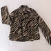 ANNE KLEIN GOLD BLACK ZEBRA ANIMAL PRINT MOTO BLAZER JACKET COAT Size 14.