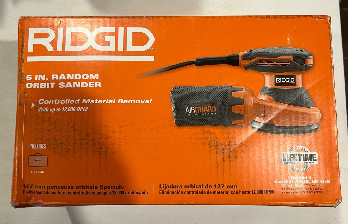 RIDGID 3 Amp Corded 5 in. Random Orbital Sander with AIRGUARD Technology