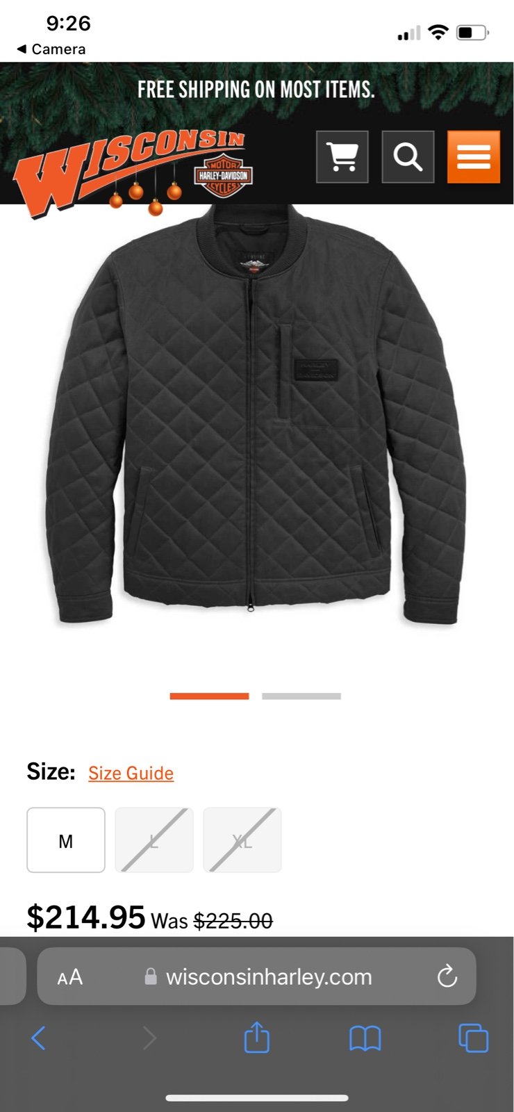 BNWT Men’s Harley Davidson Coastal Riding Jacket Grey - XL