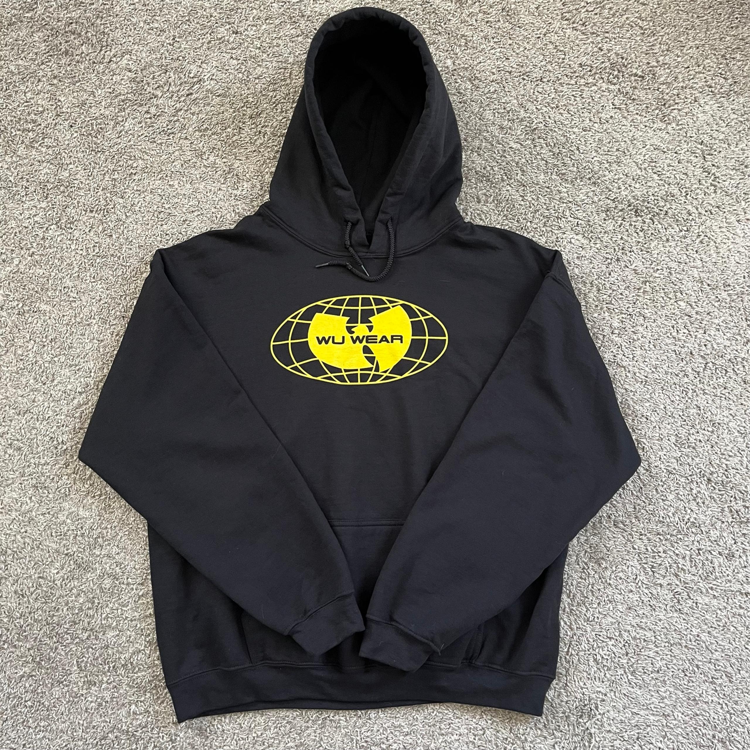 Wu-Wear Hoodie Size Large Wu-Tang Globe Sweater Rza Gza Raekwon Ghostface