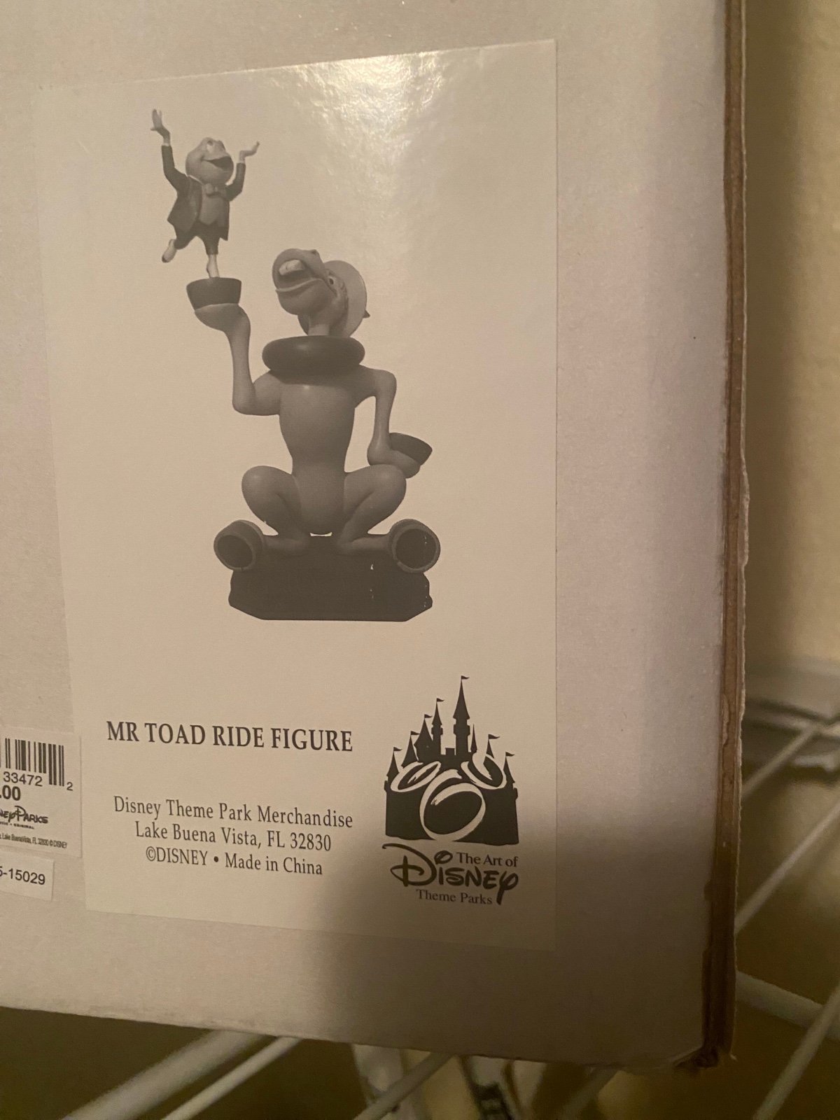 Disney park mr toad ride figure new brand