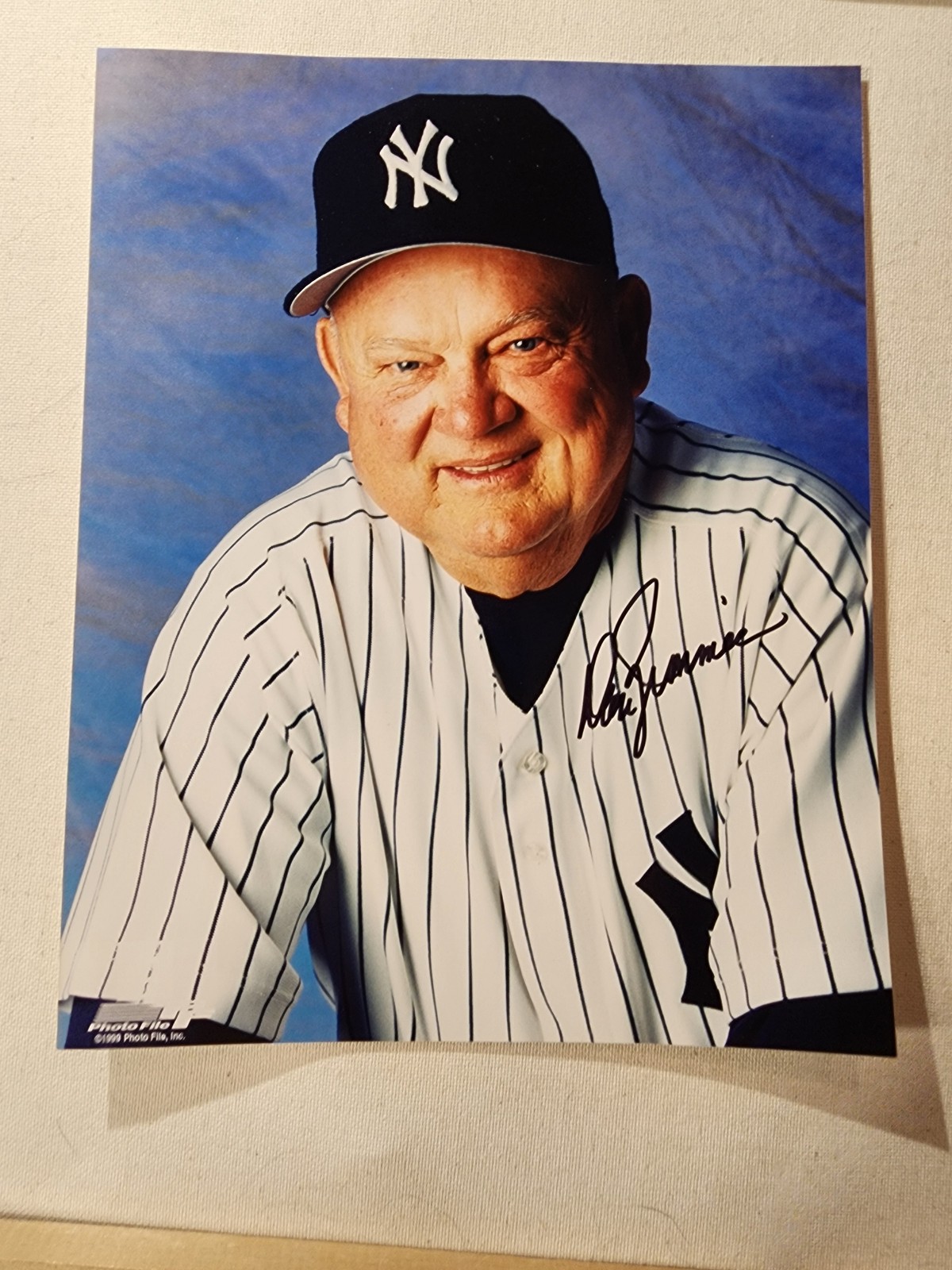 DON ZIMMER SIGNED AUTOGRAPHED 8x10 BROOKLYN DODGERS W/Coa &schedule