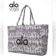 BTS Jin Brand Ambassador | ALO Yoga Gray Tie-Dye Canvas Tote Bag. Official. Grey