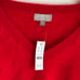 J.Crew Brushed Cashmere Cropped V-neck Sweater In Vintage Red, Size XXS