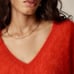 J.Crew Brushed Cashmere Cropped V-neck Sweater In Vintage Red, Size XXS