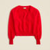 J.Crew Brushed Cashmere Cropped V-neck Sweater In Vintage Red, Size XXS