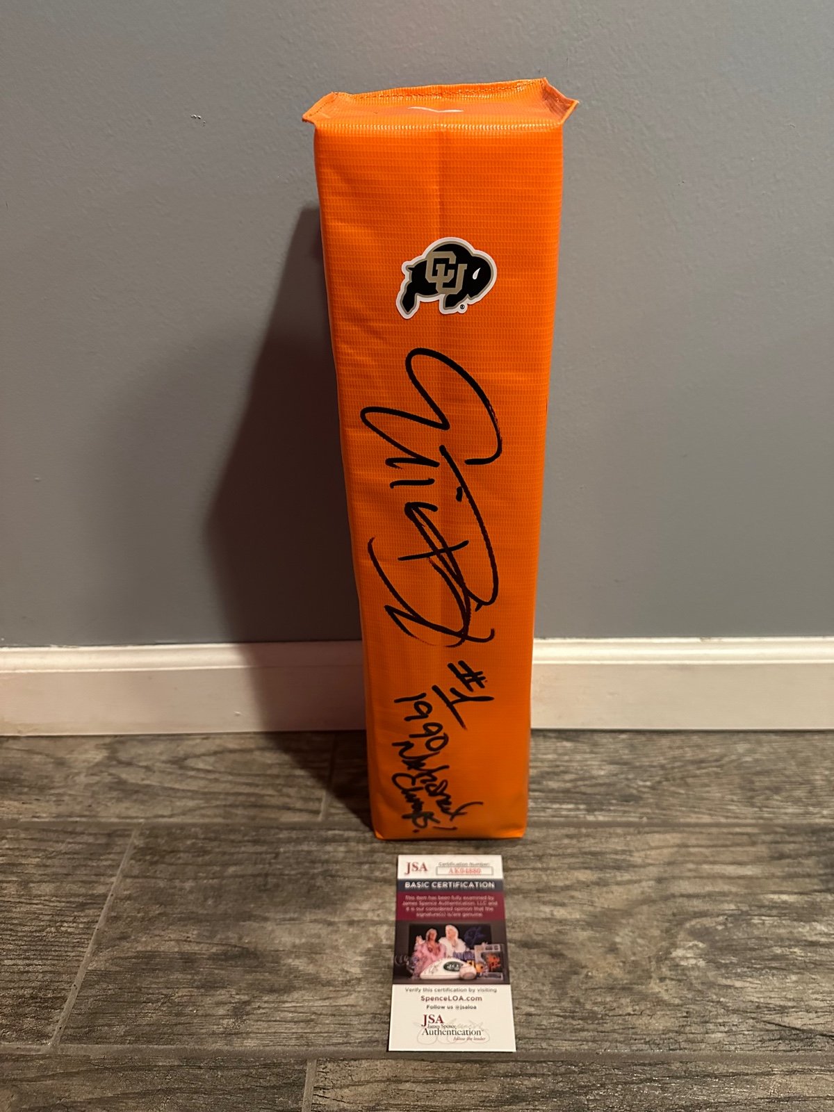 ERIC BIENIEMY SIGNED COLORADO BUFFALOES TOUCHDOWN PYLON JSA COA AUTOGRAPHED RARE
