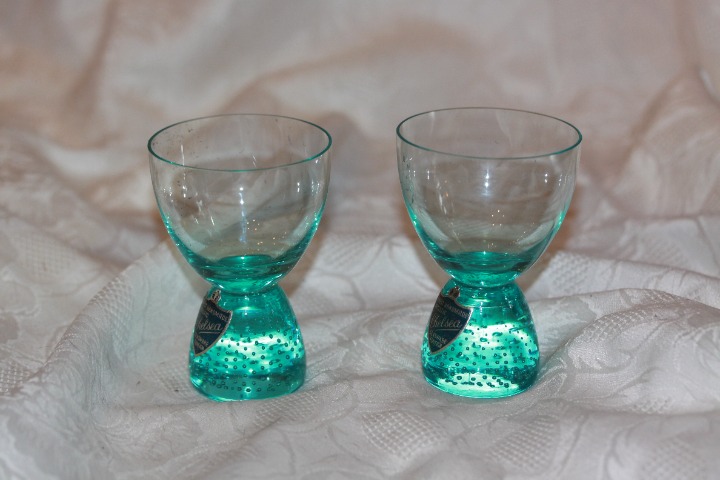 Foreign CHELSEA CORDIAL DRINK GLASSES GLASS VINTAGE LOT of 2