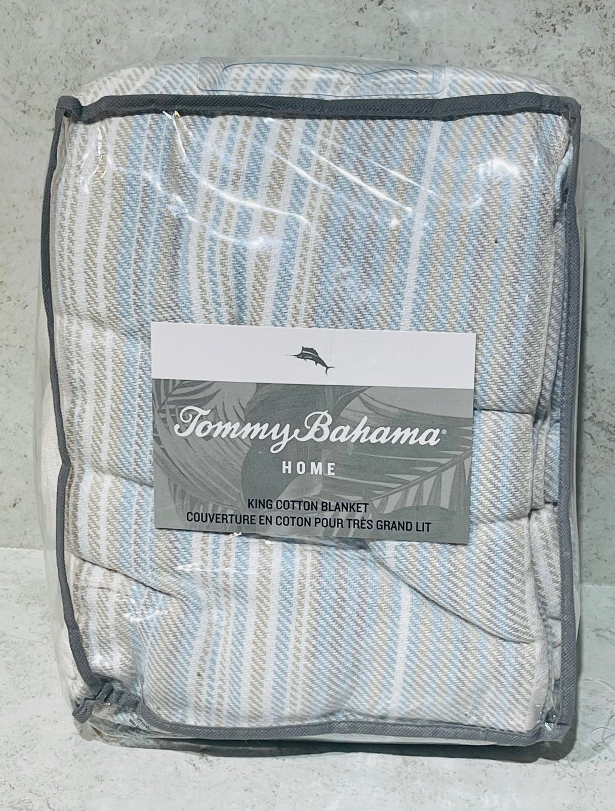 Tommy Bahama Multi -Color Blue King Quilt Blanket