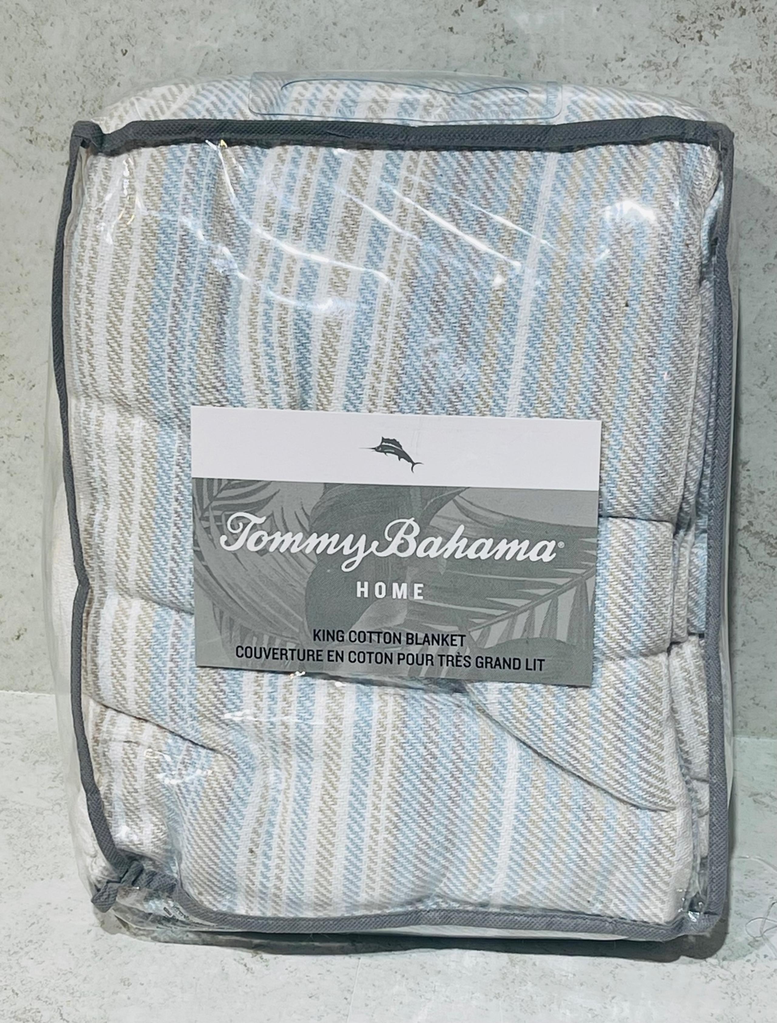 Tommy Bahama Multi -Color Blue King Quilt Blanket
