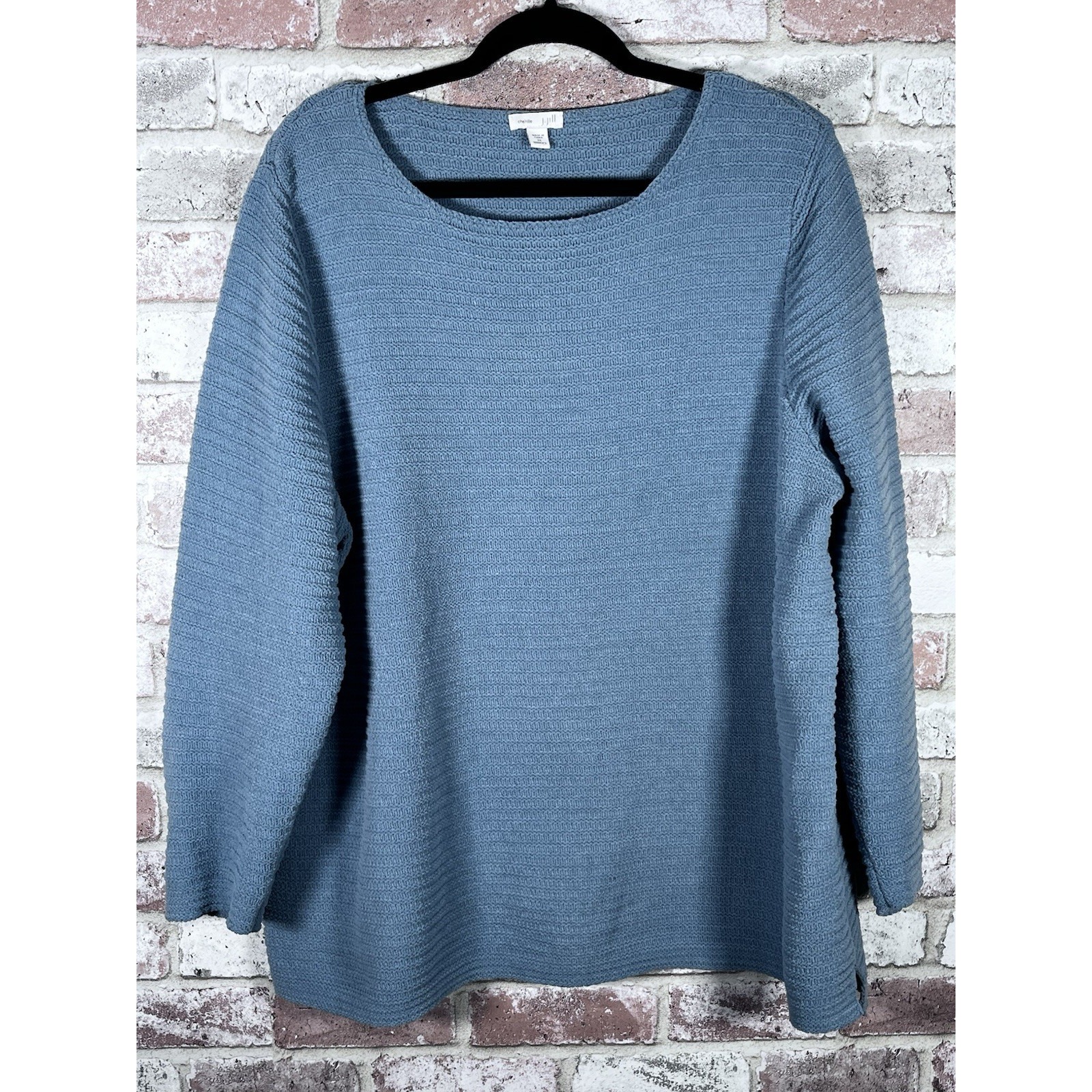 J. Jill Chenille Blue Sweater Women's Plus Size 2X
