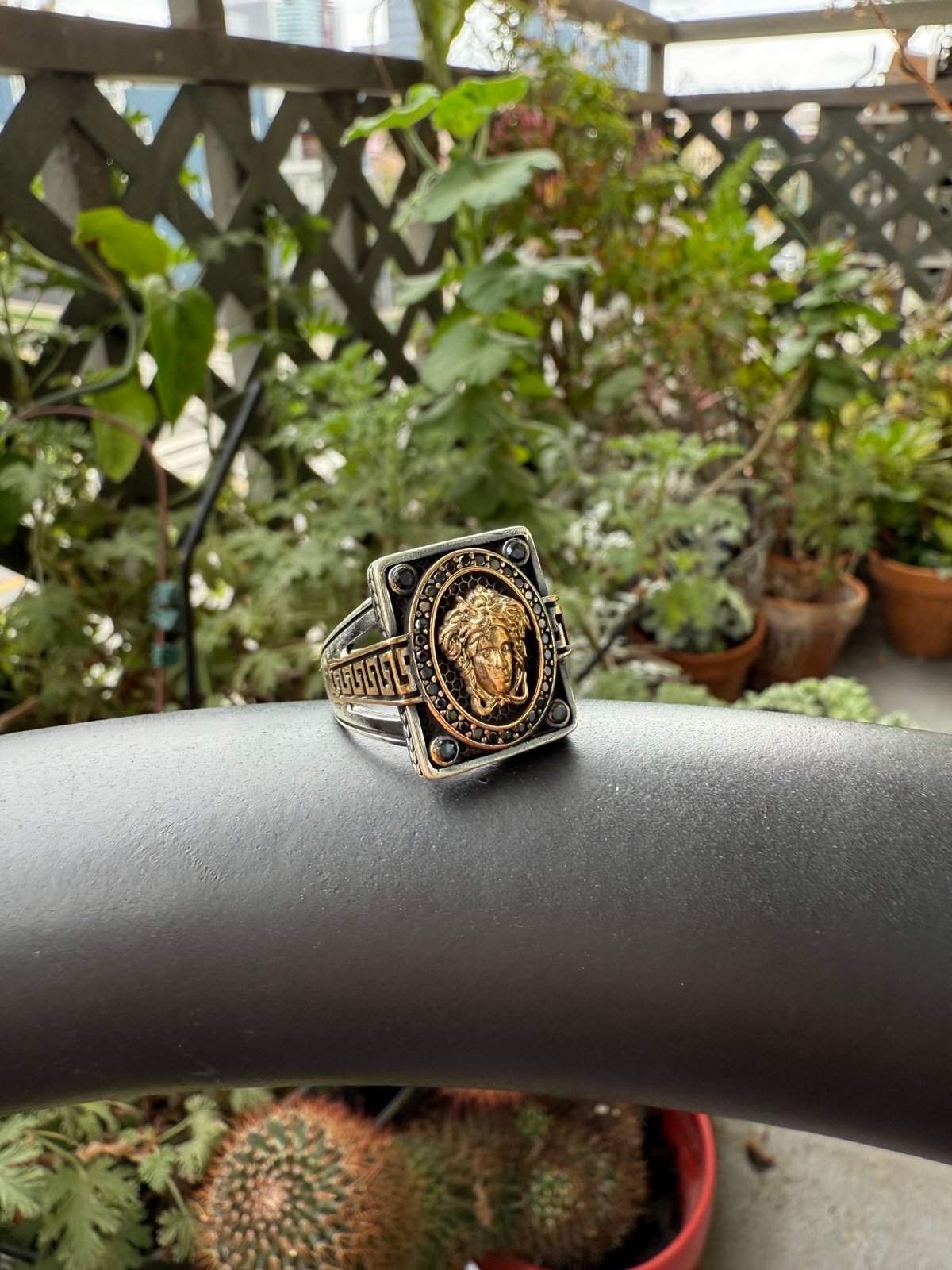 925 Sterling Silver Medusa Ring 10.5 Size Ring