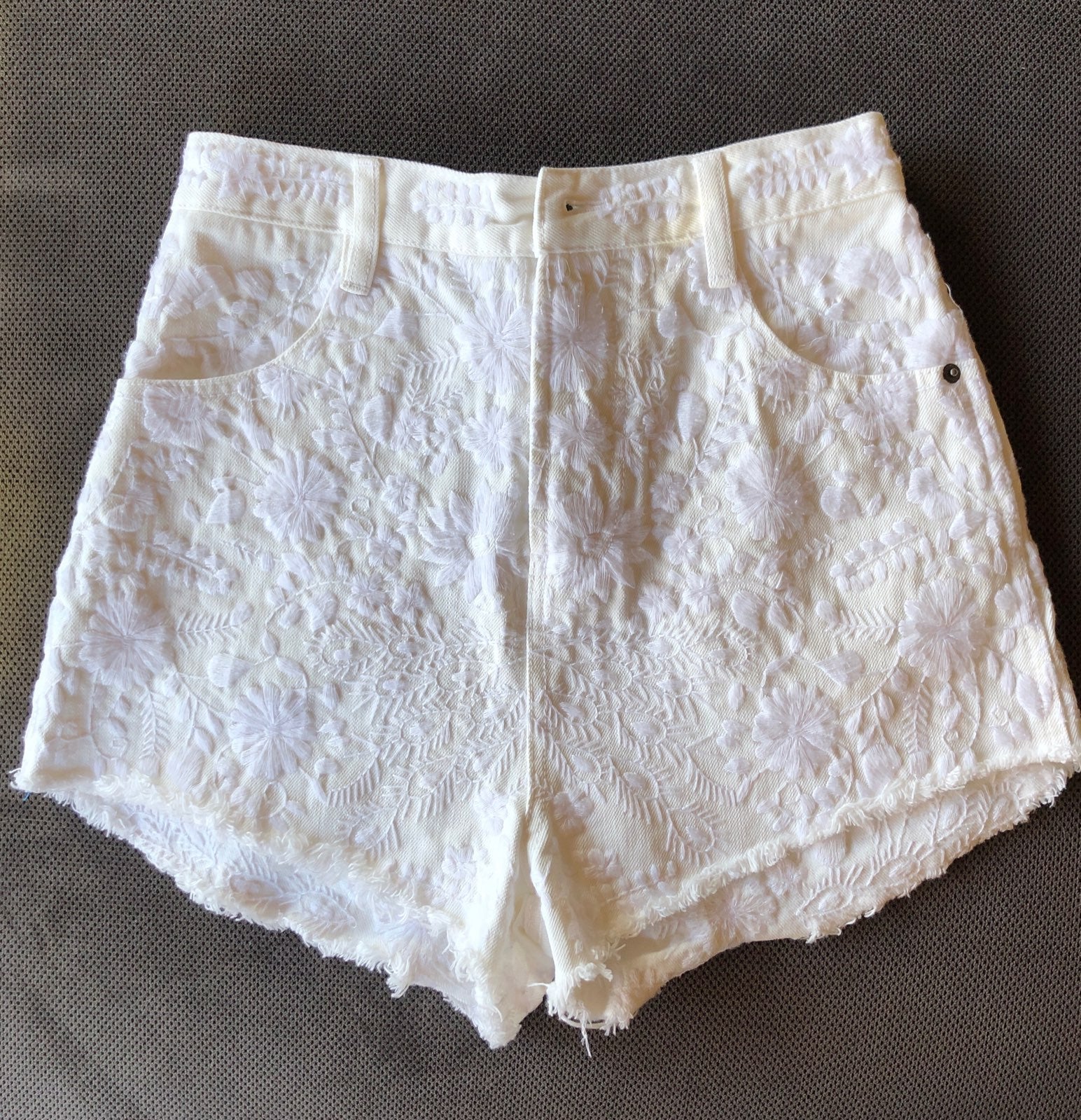 Free People Fancy Denim Shorts