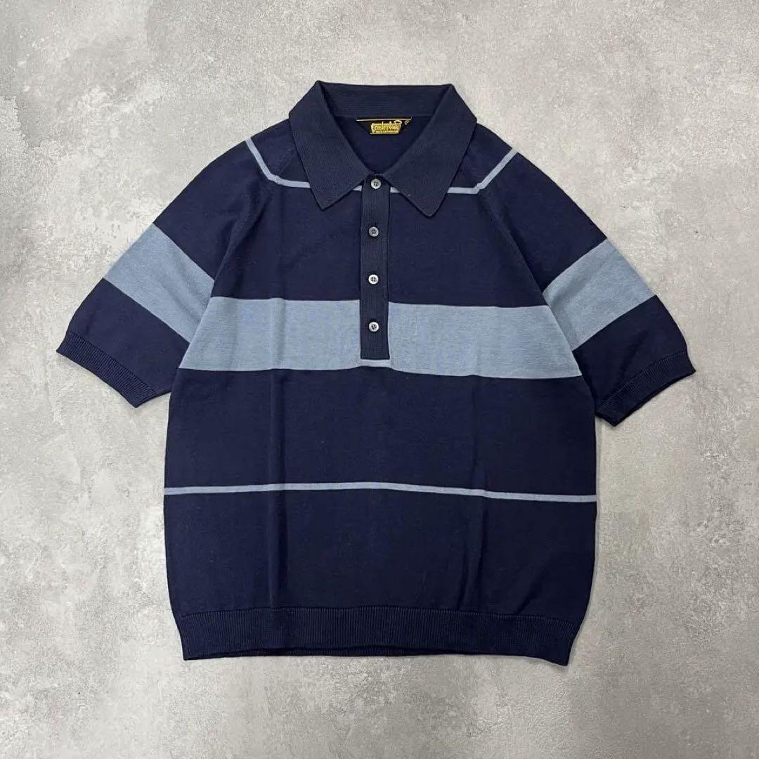 Tenderloin Border Knit Polo Shirt Raglan Summer Knit S Excellent Condition