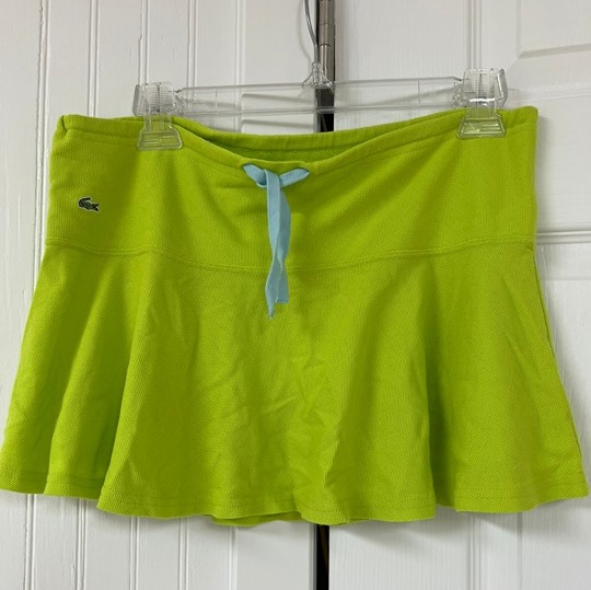 Lacoste Lime Green Tennis Golf Skirt - Size 36 (Small)