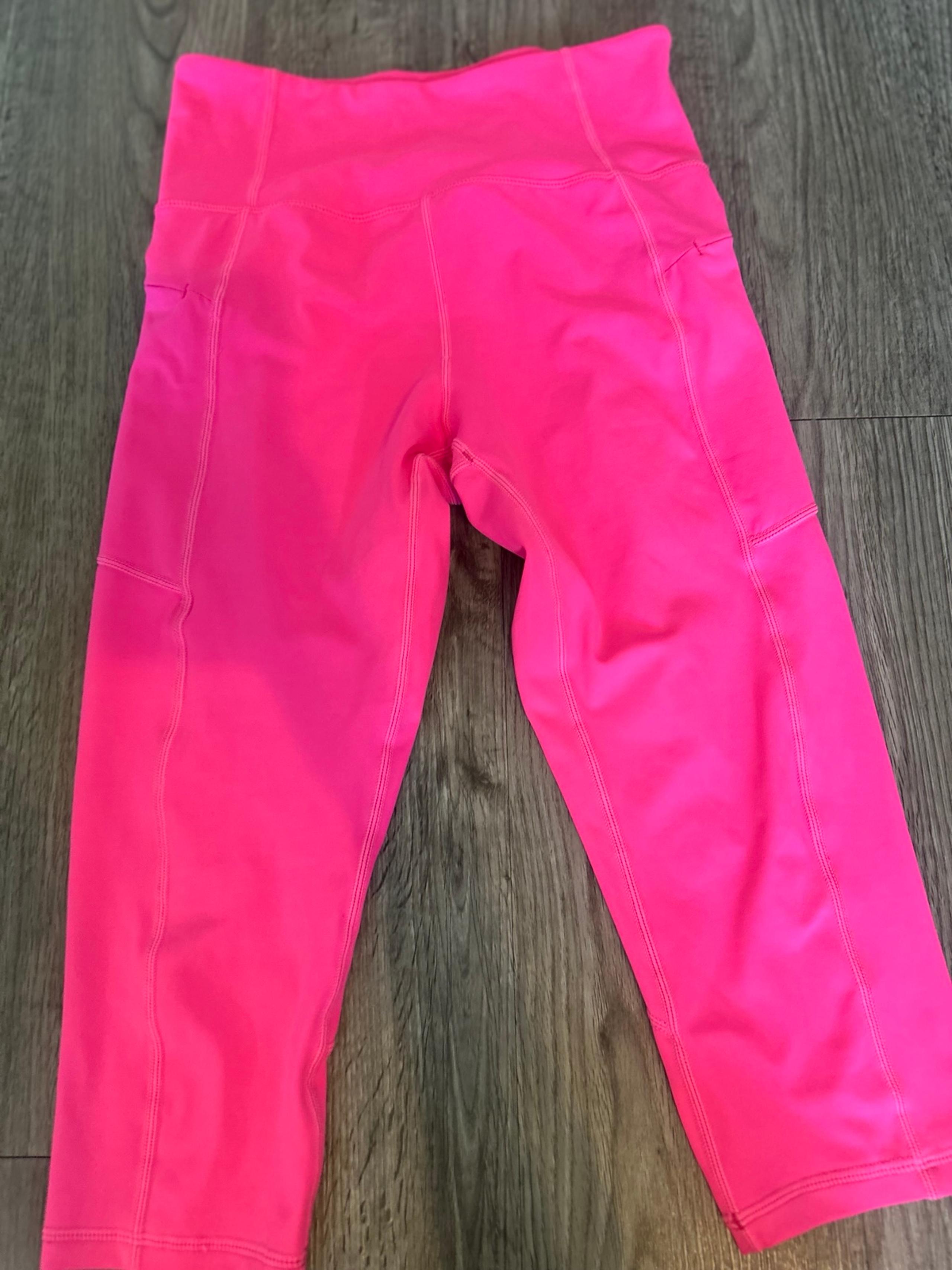 ZYIA ACTIVE LEGGINGS HOT PINK WOMEN CASUAL LOUNGE PANTS SMALL S 4