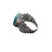 Vintage Navajo Southwestern Turquoise Feathered Sterling Silver Ring size 7