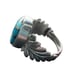 Vintage Navajo Southwestern Turquoise Feathered Sterling Silver Ring size 7