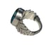 Vintage Navajo Southwestern Turquoise Feathered Sterling Silver Ring size 7