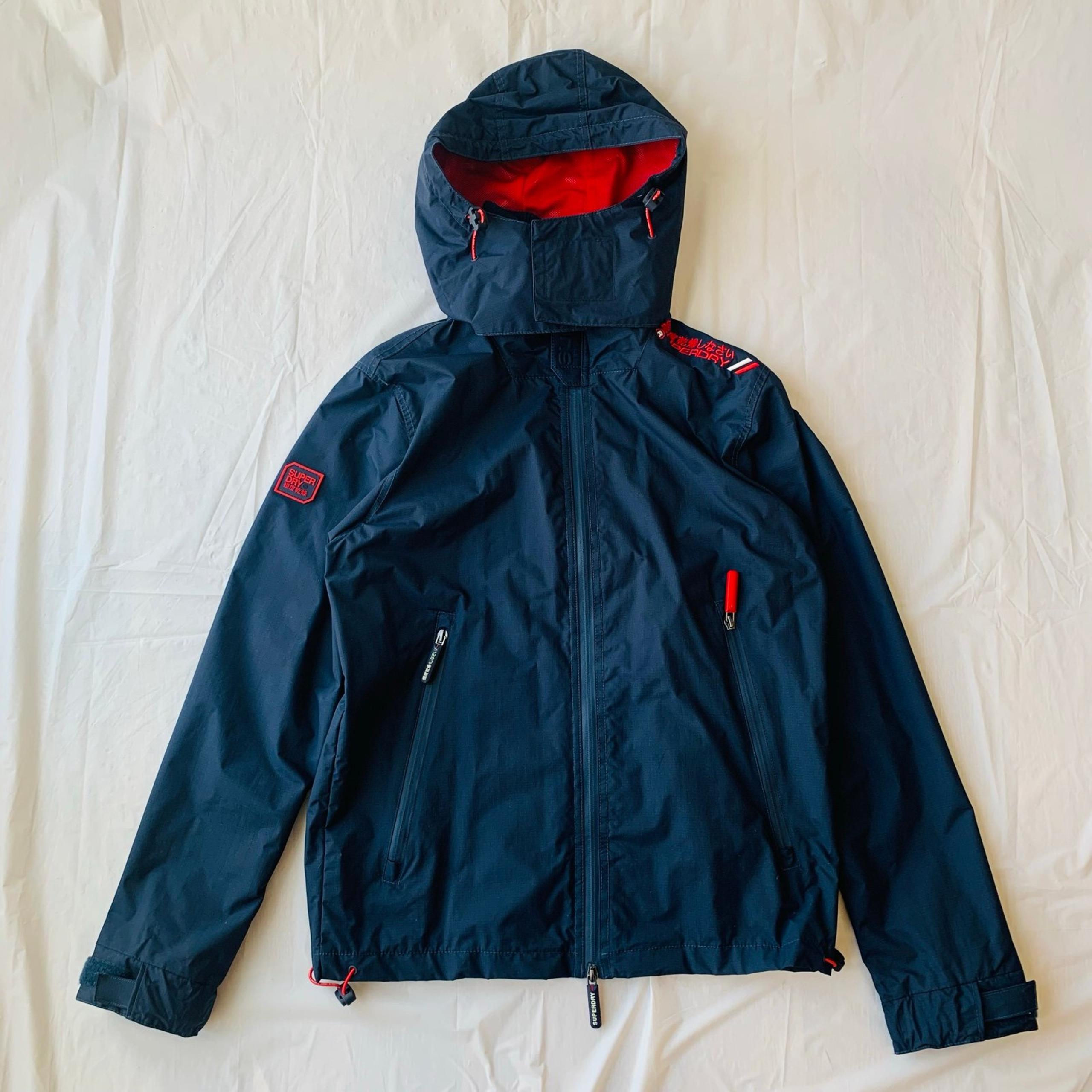 Superdry Men’s Hooded Technical Cliff Hiker Jacket | Size M | Color Navy