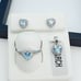 925 Sterling Silver Cubic Zircon Birthstone Jewelry Set, UU1P7A7064