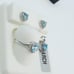 925 Sterling Silver Cubic Zircon Birthstone Jewelry Set, UU1P7A7064