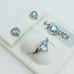 925 Sterling Silver Cubic Zircon Birthstone Jewelry Set, UU1P7A7064