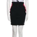 Marcelo Burlon County of Milan Black Red Colorblock Pencil Skirt NWT Size S