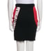 Marcelo Burlon County of Milan Black Red Colorblock Pencil Skirt NWT Size S