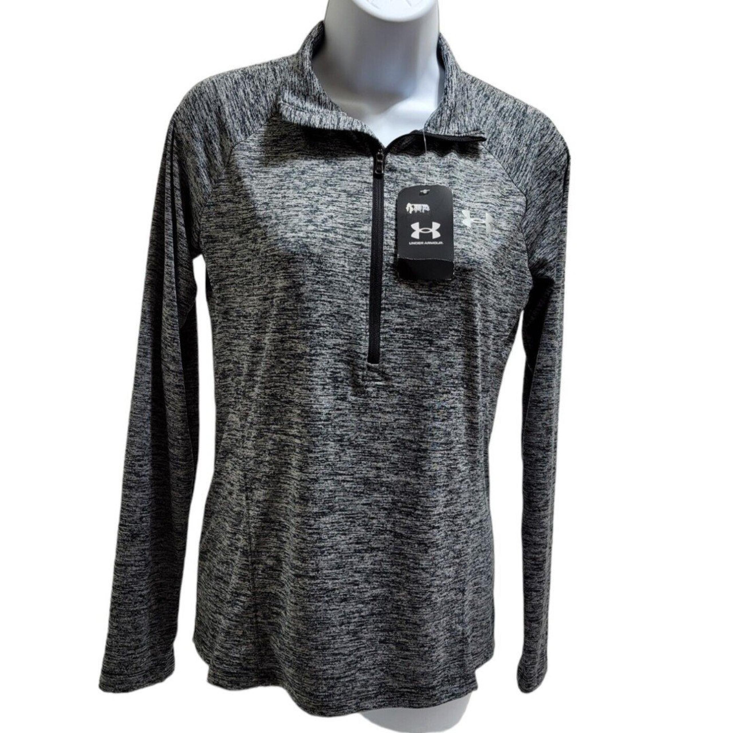 Under Armour Half Zip Pullover Shirt Size Womens Small, Loose - Gray Streetware