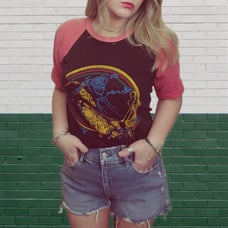 VTG 70's Fantasy Jimi Hendrix Eyeball Graphic Band Tee Raglan