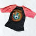 VTG 70's Fantasy Jimi Hendrix Eyeball Graphic Band Tee Raglan