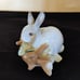 Lladro bunny eating grass figurine Gray
