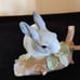 Lladro bunny eating grass figurine Gray